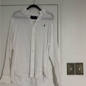 Polo Men's White Linen Shirt